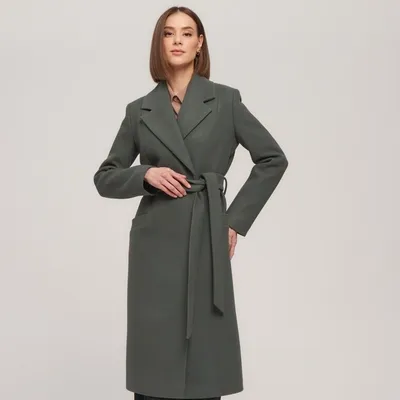 Темно-зеленое пальто для женщины на прохладную погоду - Фабрика пальто  Giulia Rosetti
