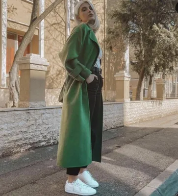 Женское длинное пальто HEYDRESS, зеленое пальто с гудками, элегантное  плотное теплое шерстяное пальто с карманами в стиле преппи, 2022 |  AliExpress