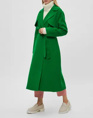 Женское зеленое шерстяное пальто P.A.R.O.S.H. SLEAK/D430891/005 — Charisma