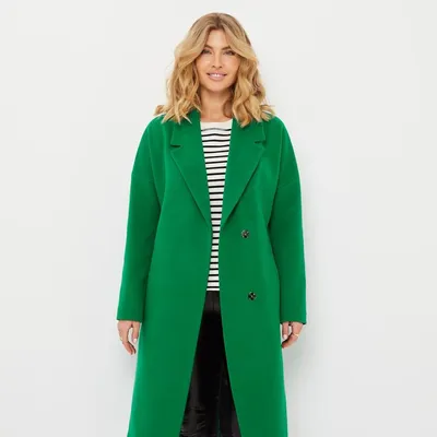 Пальто на осень и весну ярко-зеленого цвета - Фабрика пальто Giulia Rosetti