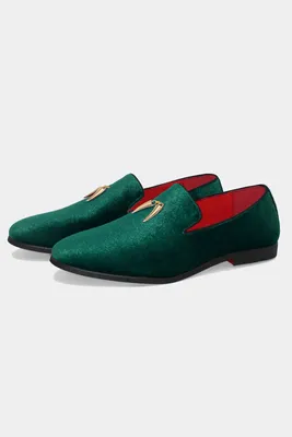 Men's Green Velvet Loafers Shoes | Gentleman's Guru