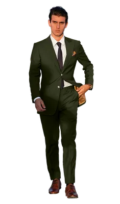 The Regal Olive Green Suit - Legacy Lapels