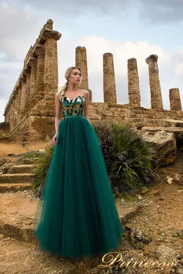 Купить зеленое вечернее платье в Москве - PrincessDress