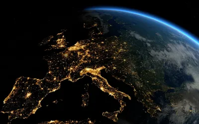 Вид земли из космоса ночью - 50 фото
