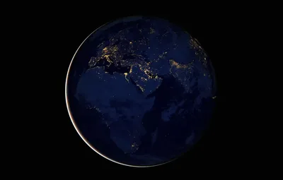 Обои огни, планета, Земля, Африка, Евразия картинки на рабочий стол, раздел  космос - скачать