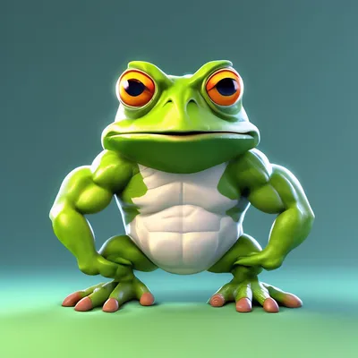Зеленая лягушка 3D модель - Скачать Животные на 3DModels.org