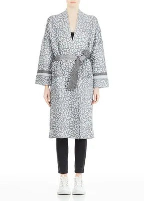 Женское жаккардовое пальто спицами Svana, Rowan Nordic Tweed - Вяжи.ру