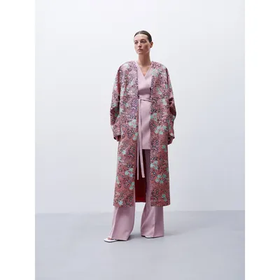 Купить Жаккардовое пальто - Цвет Беж - Пальто - Интернет-магазин женской  одежды Samange Украина
