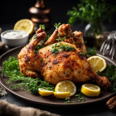 Изысканная жареная курица с ароматными травами и лимоном: простой рецепт  для великолепного праздничного ужина | Кулинарные Коды, рецепты и не  только: Вкус в Деталях | Дзен