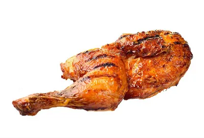 жареная вся курица на белом фоне Стоковое Фото - изображение насчитывающей  вс, зажарено: 227276076