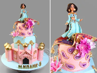Торт Аладдин с принцессой Жасмин 27061820 стоимостью 24 300 рублей - торты  на заказ ПРЕМИУМ-класса от КП «Алтуфьево»