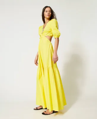 Купить длинное желтое платье