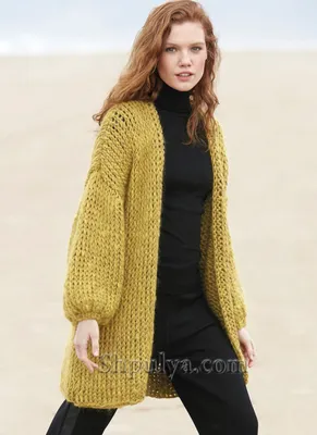 Super Soft Chunky Cable Cowl Neck Sweater - Yellow | Celtic Clothing Company