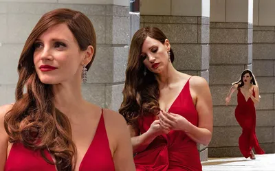 Полная женщина в красном платье с …» — создано в Шедевруме