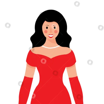 Женщина в красном платье фотографии