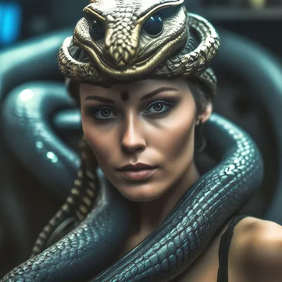 Женщина- змея, эстетично, красиво, …» — создано в Шедевруме