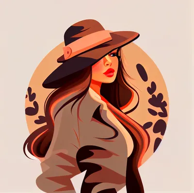 Девушка в шляпе клош» — создано в Шедевруме