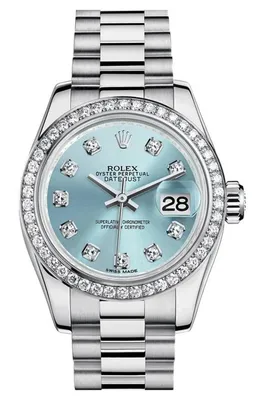 Стильные женские часы Rolex 36 mm Day - Date Silver Diamond Купить на  lux-bags