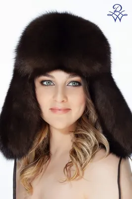 Женская шапка ушанка \"Северянка\" из экомеха (имитация меха лисы BlueFrost)