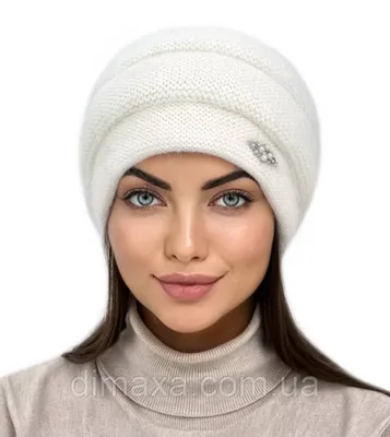 Вязаная шапка ангора женская Darina пудрового цвета карамель  (ID#1672120817), цена: 700 ₴, купить на Prom.ua