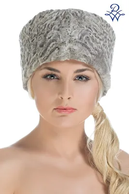 Головной убор меховой женский 744.04 кубанка каракуль серый - купить в  Москве по выгодной цене