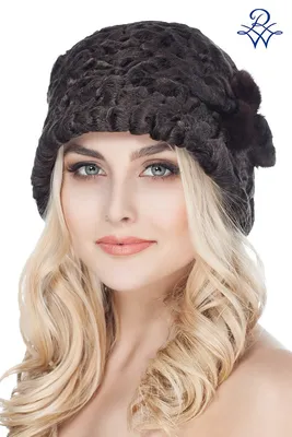 Головной убор меховой женский 7177.27Д шляпа каракуль коричневый - купить в  Москве по выгодной цене