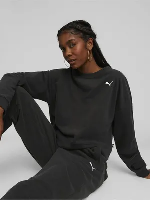 Спортивный костюм женский PUMA Loungewear черный цвет — купить за 25740 тг.  со скидкой 50 % в интернет-магазине Спортмастер