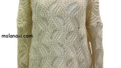 Вязаный свитер для женщин спицами - купить в магазине одежды Shapar