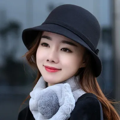 Купить Женские французские новые осенне-зимние джазовые шерстяные шляпы,  женские модные маленькие фетровые шляпы в стиле ретро с лицом | Joom