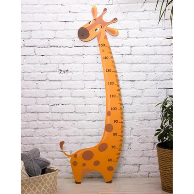 Ростомер деревянный Жираф оранжевый купить в Минске, цена