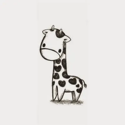 Картинки жирафа для срисовки - 73 фото
