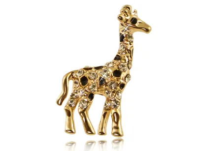 Брошь в виде жирафа купить в интернет магазине в Москве