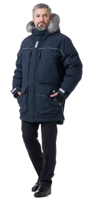 Куртка-парка мужская зимняя «Фокс» (цвет синий) в Москве