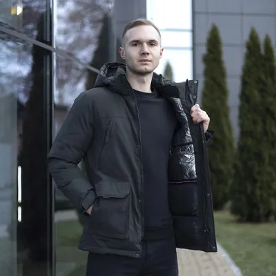 Мужская зимняя куртка парка с меховой опушкой К-252 купить в интернет  магазине Fashion-ua в Украине
