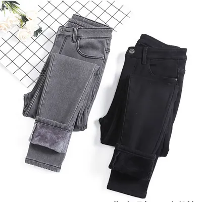 Warm Winter Skinny Jeans Women | Jeans Winter Middle Aged Women - Winter  Jeans Women - Aliexpress