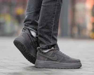 Мужские зимние кроссовки Nike Air Force Black 0101NFB купить недорого,  отзывы