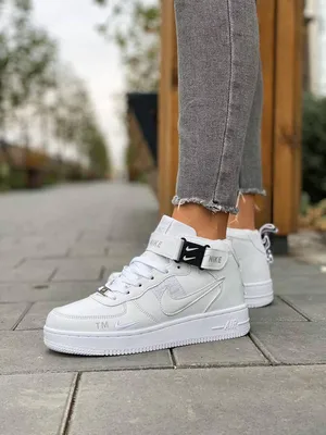 Купить кроссовки Найк | Nike Air Force 1 Mid White Зимние в  интернет-магазине в Минске