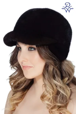 Меховая женская шапка из норки жокейка 1225.0920.3052 норка американский  махагон - купить в Москве по выгодной цене