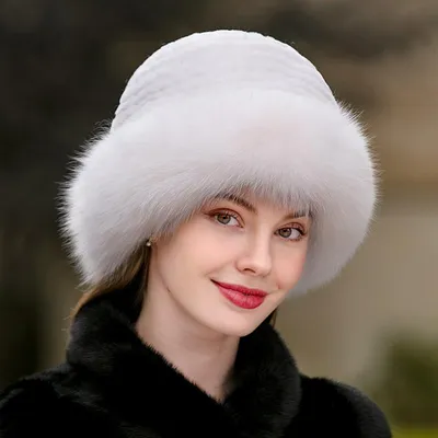 Купить Новые модные меховые шапки для защиты от холода осенью и зимой. Шапки  из меха кролика рекс, женские повседневные шапки из лисьего меха. | Joom
