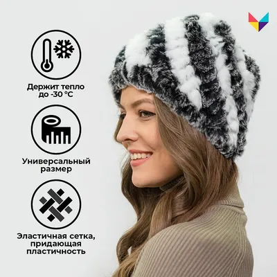 Купить Меховая шапка женская зимняя новая меховая кроличья шерсть модная  теплая шапка из лисьего меха шляпа с полями | Joom