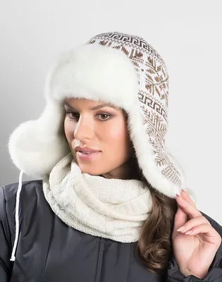 Мода вязаные шарфы и зимние шапки комплект для женщин - Aungwinter