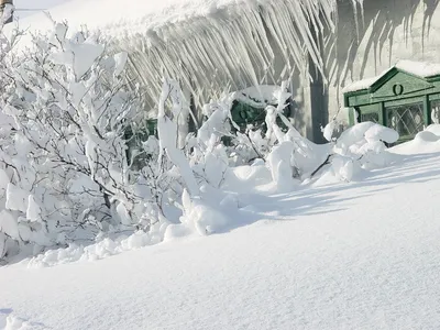 Фото Зимний пейзаж в городе Северо-Курильск