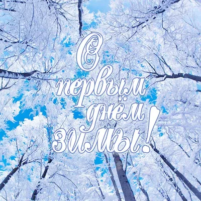 Новая красивая открытка с первым днем зимы - Скачайте на Davno.ru