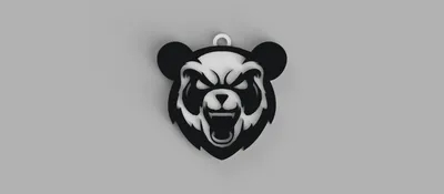 Наклейка на стену для декора Злая панда голова эмблема вектор купить по  выгодной цене в интернет-магазине OZON (731072926)