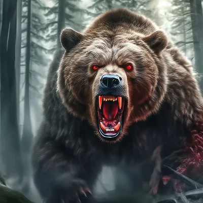Злой медведь фото