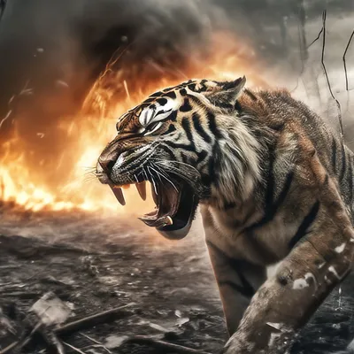 Злой тигр фотографии