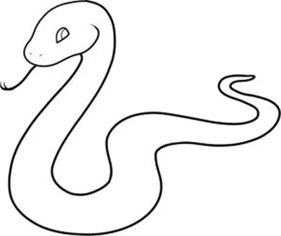 Рисунки легкие змеи - 77 фото