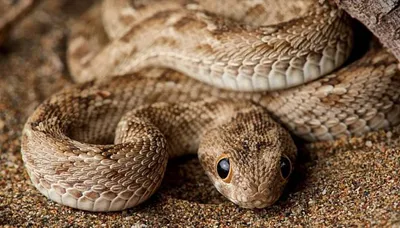 Песчаная эфа (лат. Echis carinatus) 🐍 ⠀ Песчаная эфа входит в десятку  самых ядовитых змей в мире. Ее яд вызывает обильное кровотечение на месте  укуса, а... | By trip.of.world | Facebook