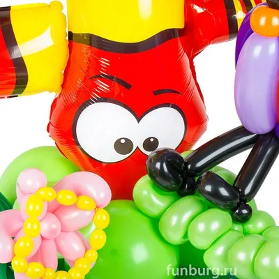 Купить фигуру из шаров «Цифра 4 (змея)» с доставкой по Екатеринбургу -  интернет-магазин «Funburg.ru»