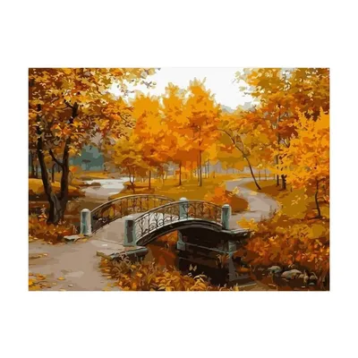Купить картина по номерам красками, 40*50 см, GX2115 Золотая осень, цены на  Мегамаркет | Артикул: 600003680295
